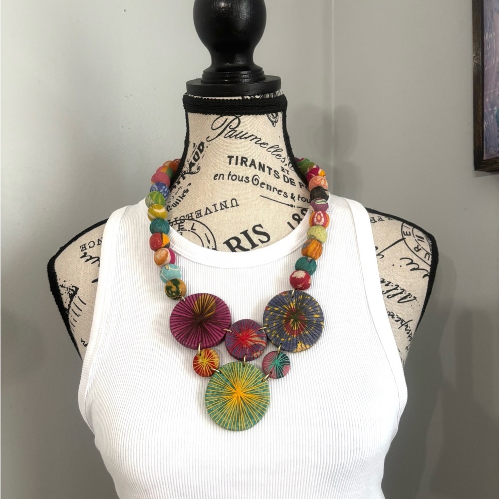 Kantha Threadburst Necklace
